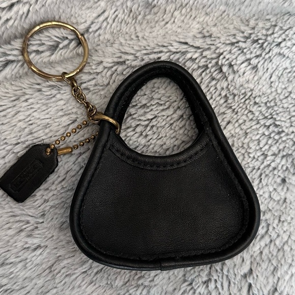 Coach Vintage Mini Ergo Fob Keychain Black